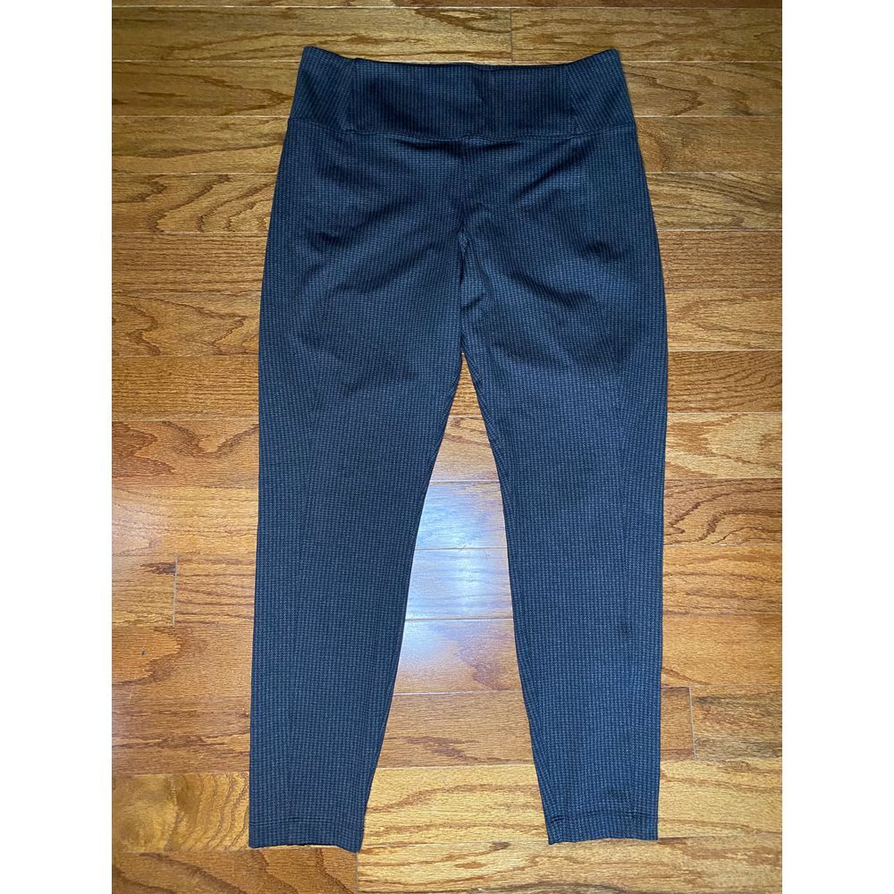 Athleta Brown and‎ Black Checkered Pants with Zipper Pockets Size L